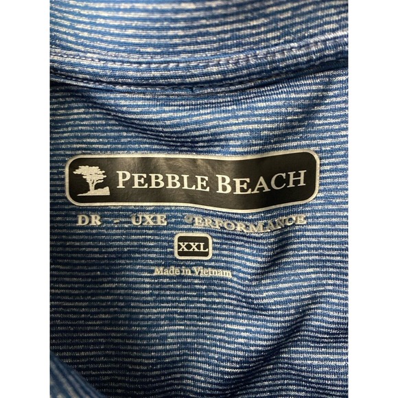 Pebble Beach Golf Course Polo Shirt Mens XXLarge Blue Golf Active Embroidery - Picture 5 of 9